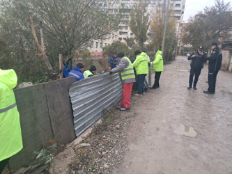 Qaradağ rayonu Sahil qəsəbəsində təmizlik işləri aparılmışdır