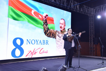 Zəfər Günü: Qaradağda qürur dolu silsilə tədbirlərdən sonra Bayram konserti və atəşfəşanlıq