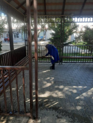 Sahil qəsəbəsində təmizlik işləri davam etdirilir