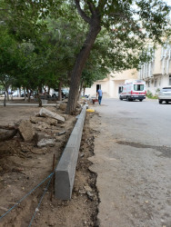 Sahil qəsəbəsində təmir işləri aparılır
