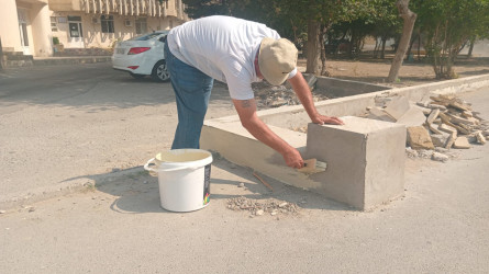 Sahil qəsəbəsində təmir bərpa işləri aparılır