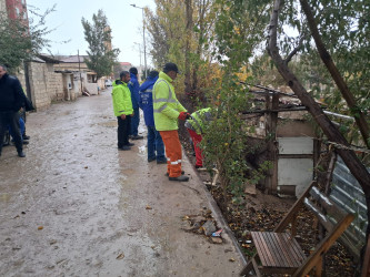 Qaradağ rayonu Sahil qəsəbəsində təmizlik işləri aparılmışdır