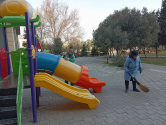 Qaradağ rayonu Müşviqabad qəsəbəsində təmizlik və abadlıq işləri həyata keçirilmişdir