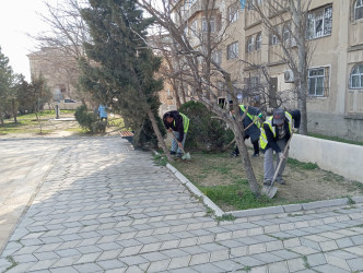 Qaradağ rayonu Müşviqabad qəsəbəsi ərazisində təmizlik və abadlıq işləri aparılmışdır