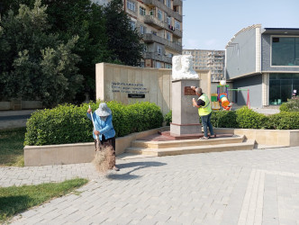 Qaradağ rayonu Müşviqabad qəsəbəsi ərazisində təmizlik və abadlıq işləri aparılmışdır