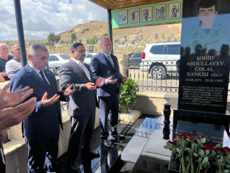 Şəhid Abdullayev Cəlal Xankişi oğlunun dəfn olunmasının birinci ildönümü  ilə bağlı Qaradağ rayonu, Qobustan qəsəbəsində anım mərasimi keçirilmişdir.
