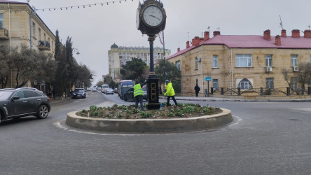 Lökbatan qəsəbəsi ərazisində təmizlik və abadlıq işləri aparılmışdır