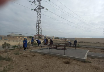 Korgöz  qəsəbəsində təmizlik və abadlıq işləri aparıldı