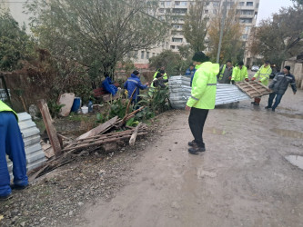 Qaradağ rayonu Sahil qəsəbəsində təmizlik işləri aparılmışdır