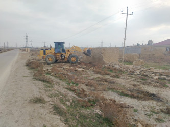 Sanqaçal qəsəbəsində qanunsuz tikinti işlərinin qarşısı alınması işləri davam edir