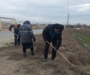 Qaradağ rayonunda təmizlik işləri davam etdirilir