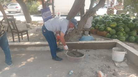 Sahil qəsəbəsində təmir bərpa işləri aparılır