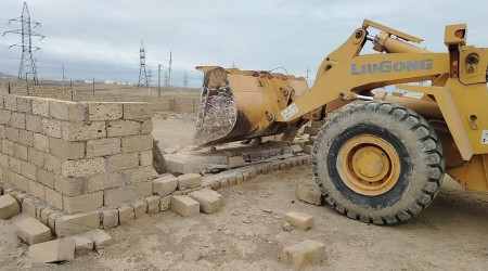 Sanqaçal qəsəbəsində qanunsuz tikinti işlərinin qarşısı alınması işləri davam edir