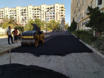 Qaradağ rayonunda küçələrə asfalt örtüyü çəkilir