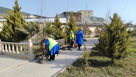 Qaradağ rayonu Ələt qəsəbəsi ərazisində təmizlik işləri aparılmışdır