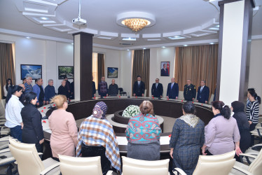 Qaradağ rayonu Heydər Əliyev Mərkəzində Xocalı faciəsinin 34-cü ildönümü ilə bağlı Xocalıdan olan şəhid ailələri ilə görüş keçirilmişdir.