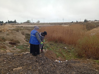 Qaradağ rayonu Qobustan qəsəbəsində təmizlik işləri aparılmışdır