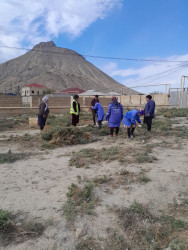 Qaradağ rayonu Korgöz qəsəbəsində təmizlik və abadlıq işləri aparılmışdır