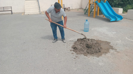 Sahil qəsəbəsində abadlıq və təmir işləri aparılmışdır