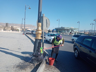 Qaradağ rayonunda təmizlik və dezinfeksiya işləri görülür