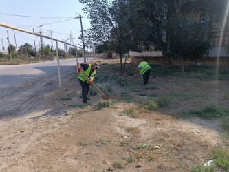 “Şəhərsalma və Memarlıq ili” çərçivəsində Ələt qəsəbəsi ərazisində təmizlik və abadlıq işləri aparılmışdır