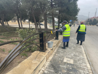 Qaradağ rayonunda təmizlik işləri görülür