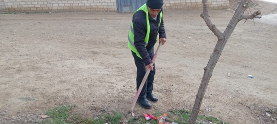 Qobustan qəsəbəsi ərazisində təmizlik işləri aparılmışdır.