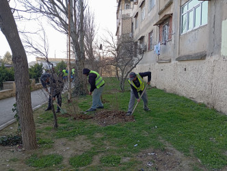 Qaradağ rayonu Müşviqabad qəsəbəsində təmizlik və abadlıq işləri həyata keçirilmişdir