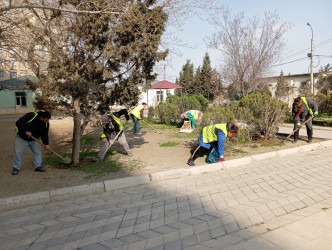 Qaradağ rayonu Müşviqabad qəsəbəsi ərazisində təmizlik və abadlıq işləri aparılmışdır