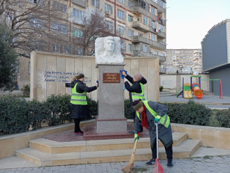Qaradağ rayonu Müşviqabad qəsəbəsində təmizlik və abadlıq işləri həyata keçirilmişdir