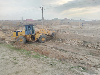 Sanqaçal qəsəbəsində qanunsuz tikinti işlərinin qarşısı alınması işləri davam edir