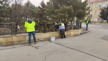 Lökbatan qəsəbəsi ərazisində təmizlik və abadlıq işləri aparılmışdır