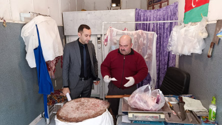 Qaradağ rayonunda qanunsuz ət kəsimi və satışının qarşısının alınması üçün monitorinqlər davam etdirilir