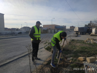 Qaradağ rayonunda abadlıq-quruculuq işləri davam etdirilir