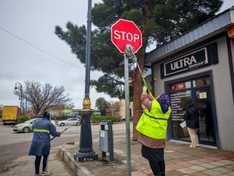 Qaradağ rayonu Sahil qəsəbəsində genişmiqyaslı təmizlik işləri aparılmışdır.